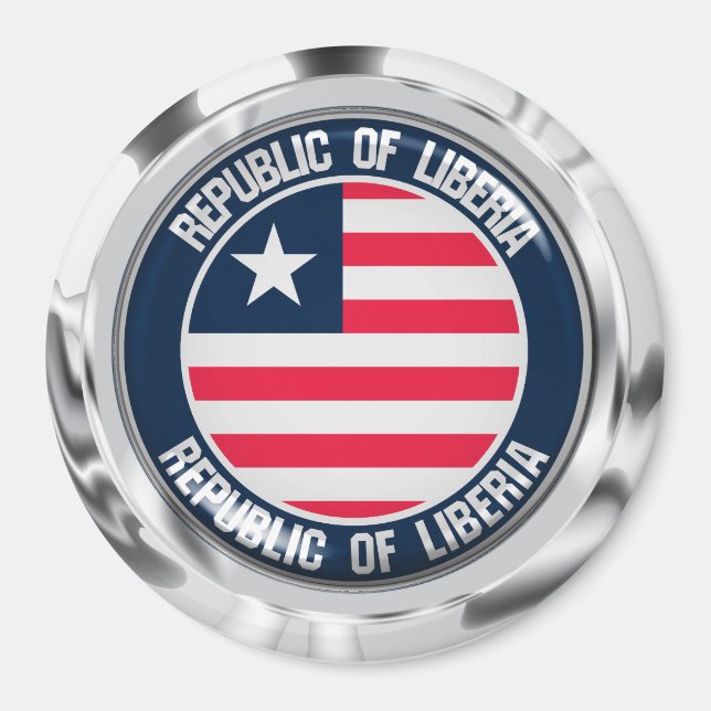 Liberia Round Emblem Magnet (Front)