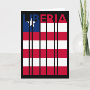 Liberia Vintage Liberian Flag Vacation Card