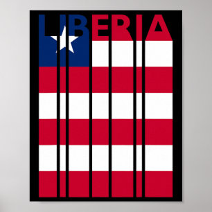 Liberia Vintage Liberian Flag Vacation  Poster