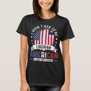 Liberian American Flags Pride Liberia Flag T-Shirt