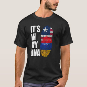 Liberian And Armenian Mix DNA Heritage Flag T-Shirt