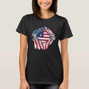 Liberian Blood Inside Me  Liberia Flag T-Shirt