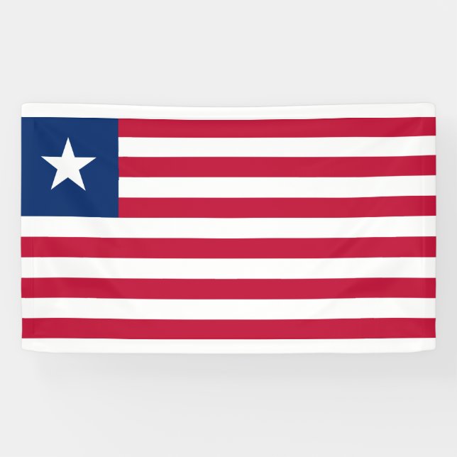 Liberian Flag (Liberia) Banner (Horizontal)