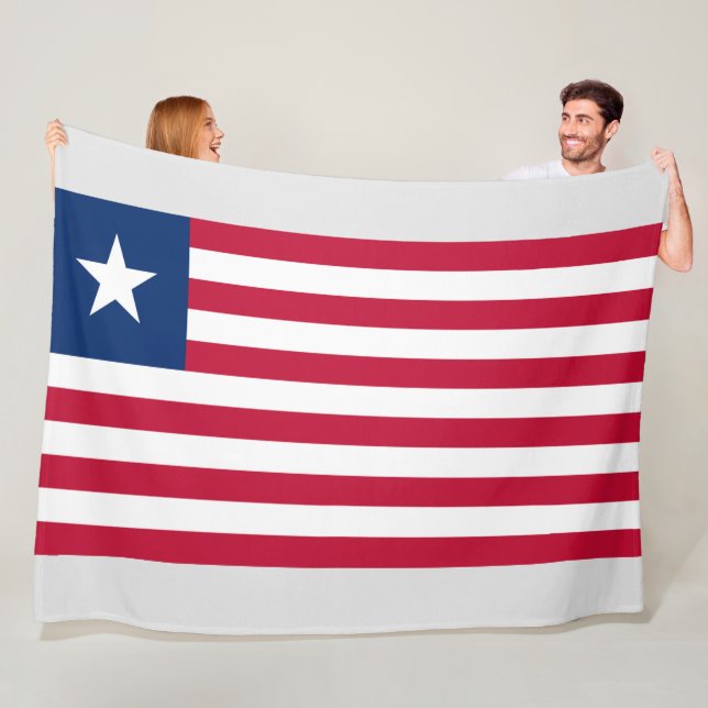 Liberian Flag (Liberia) Fleece Blanket (In Situ)