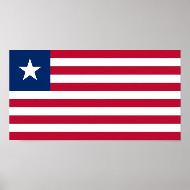 Liberian Flag (Liberia) Poster (Front)