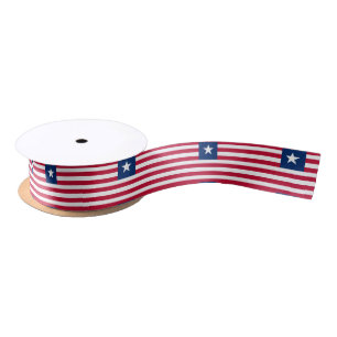 Liberian flag ribbon satin ribbon