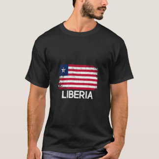 Liberian Flag Vintage Made In Liberia Gift T-Shirt