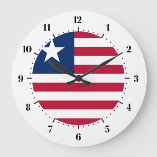 Liberian flag Wall Clocks
