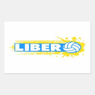 Libero Volleyball Rectangular Sticker