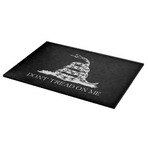 Libertarian Gadsden Flag Don't Tread on Me Black Cutting Board