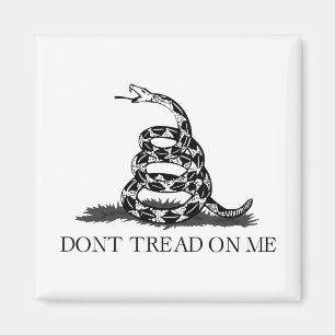 Libertarian Gadsden Flag Don't Tread on Me Black Magnet