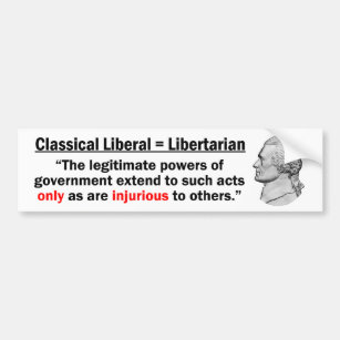 Libertarian Jefferson Bumper Sticker
