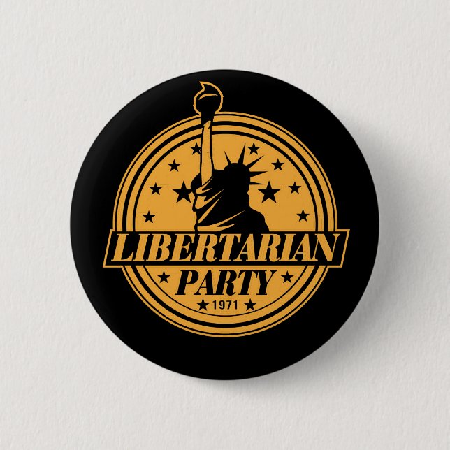 Libertarian Party 1971 6 Cm Round Badge (Front)