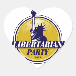 Libertarian Party Logo Heart Sticker