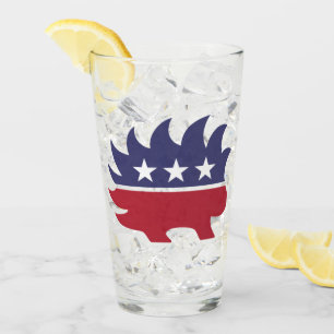 Libertarian Party Porcupine Symbol Glass