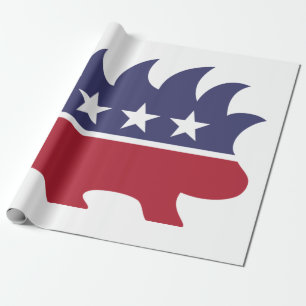 Libertarian Party Porcupine Symbol Wrapping Paper