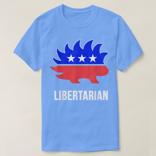 Libertarian Porcupine Libertarianism Party  T-Shirt (Design Front)