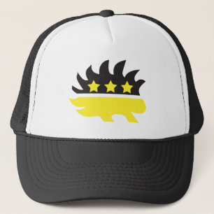 Libertarian porcupine logo (yellow) trucker hat