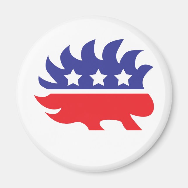 libertarian porcupine magnet (Front)