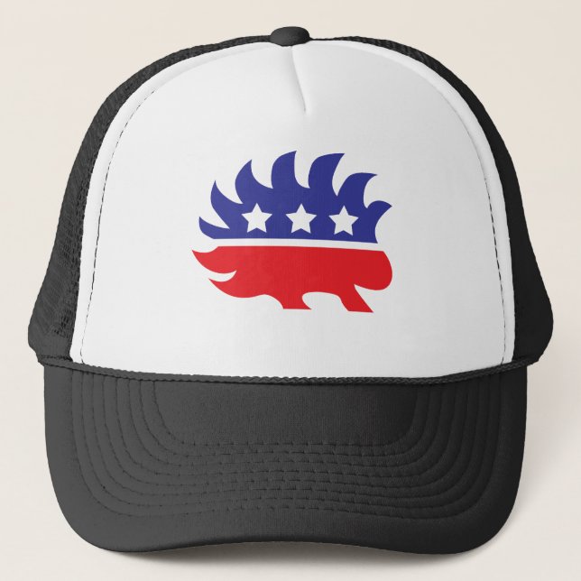 libertarian porcupine trucker hat (Front)