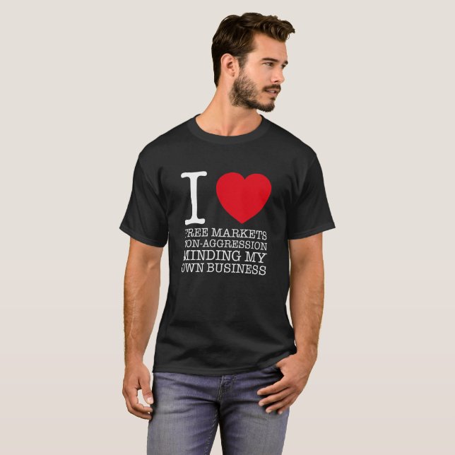 libertarian shirt I love freemarkets (Front Full)