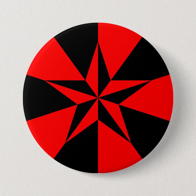 Libertarian-Socialist Flag 7.5 Cm Round Badge (Front)