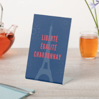 Liberté Égalité Chardonnay Funny Eiffel Tower Wine