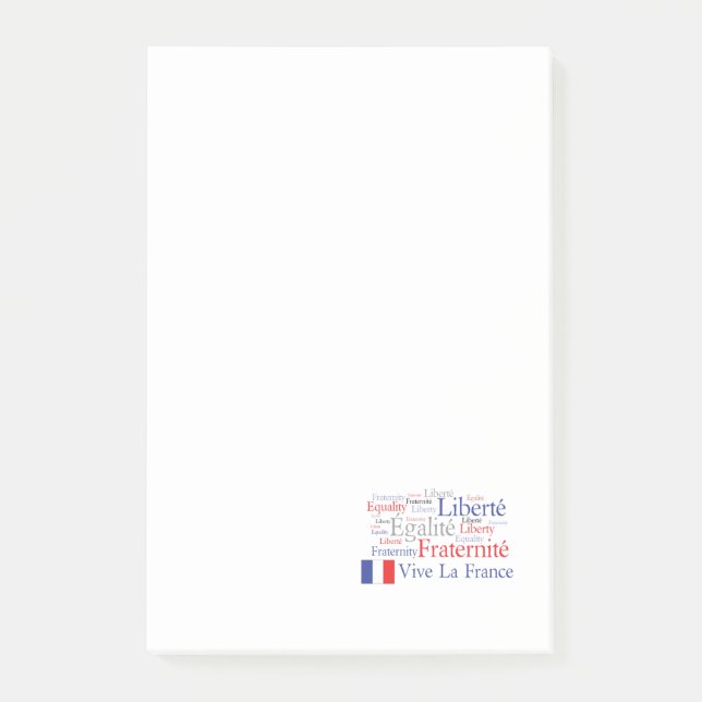 Liberté - Egalité - Fraternité : French Revolution Post-it Notes (Front)