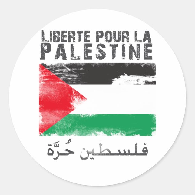 Liberté pour la Palestine (filistin hurra) Classic Round Sticker (Front)
