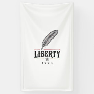 Liberty 1776 Patriotic Feather Vector Design_1 Banner
