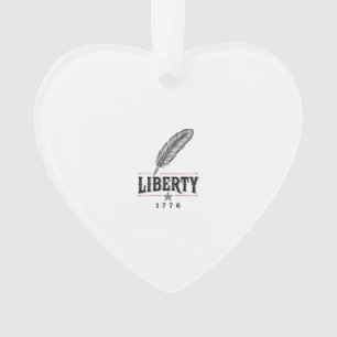 Liberty 1776 Patriotic Feather Vector Design_1 Ornament