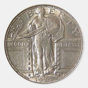 Liberty 1917 classic round sticker