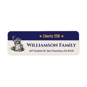 Liberty 250 Raccoon Patriotic Family Return