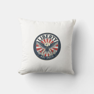 Liberty Adventure Patriotic Patriotic Pulp Book Co Cushion