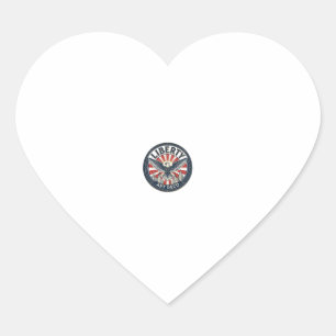 Liberty Adventure Patriotic Patriotic Pulp Book Co Heart Sticker
