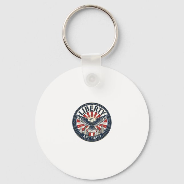 Liberty Adventure Patriotic Patriotic Pulp Book Co Key Ring (Front)
