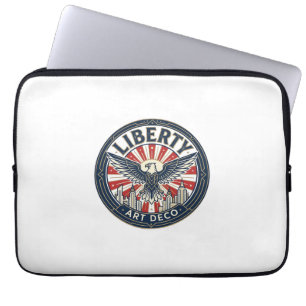 Liberty Adventure Patriotic Patriotic Pulp Book Co Laptop Sleeve