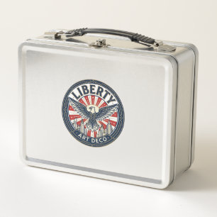 Liberty Adventure Patriotic Patriotic Pulp Book Co Metal Lunch Box