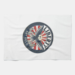 Liberty Adventure Patriotic Patriotic Pulp Book Co Tea Towel
