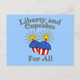 Liberty and Cupcakes for All Products Postcard