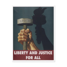Liberty and Justice for All -- Pro-Union Postcard