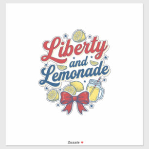 Liberty and Lemonade Patriotic Lemon Vector Shirt_