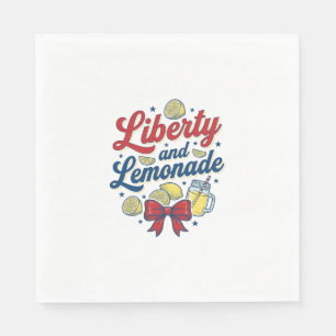 Liberty and Lemonade Patriotic Lemon Vector Shirt_ Napkin