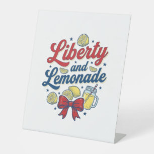 Liberty and Lemonade Patriotic Lemon Vector Shirt_ Pedestal Sign