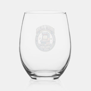 Liberty Arcade Patriotic Patriotic Arcade Gamer US Stemless Wine Glass
