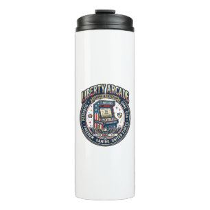 Liberty Arcade Patriotic Patriotic Arcade Gamer US Thermal Tumbler