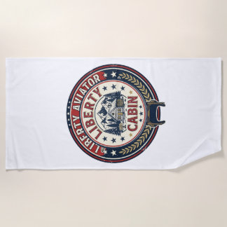 Liberty Aviator Patriotic Patriotic Aviation Vinta Beach Towel