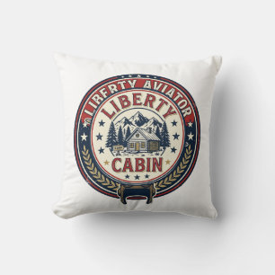 Liberty Aviator Patriotic Patriotic Aviation Vinta Cushion