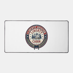 Liberty Aviator Patriotic Patriotic Aviation Vinta Desk Mat