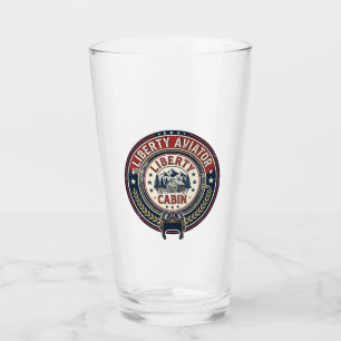 Liberty Aviator Patriotic Patriotic Aviation Vinta Glass